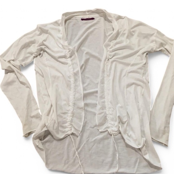 Velvet by Graham & Spencer White Cotton Shrug - Picture 2 of 7